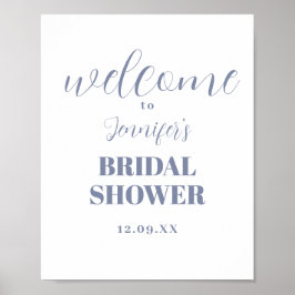 Póster Poster Dusty Blue Bridal Shower