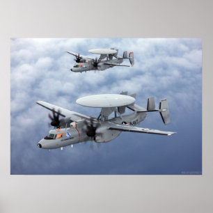 Póster Poster E-2D Avanzado Hawkeye de la Marina de Estad