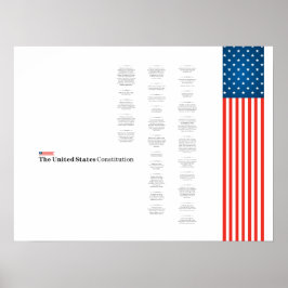 Póster Poster Econo USA Constitución Bandera Americana