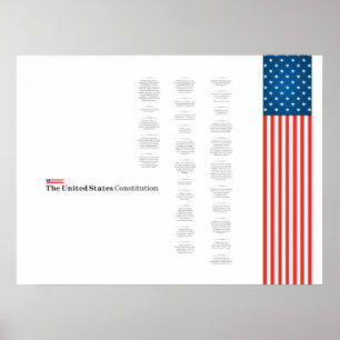 Póster Poster Econo USA Constitución Bandera Americana