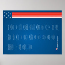 Póster Poster Econo USA Constitución Bandera Americana