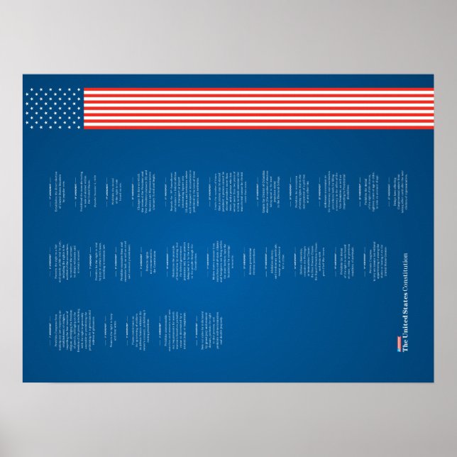Póster Poster Econo USA Constitución Bandera Americana (Frente)