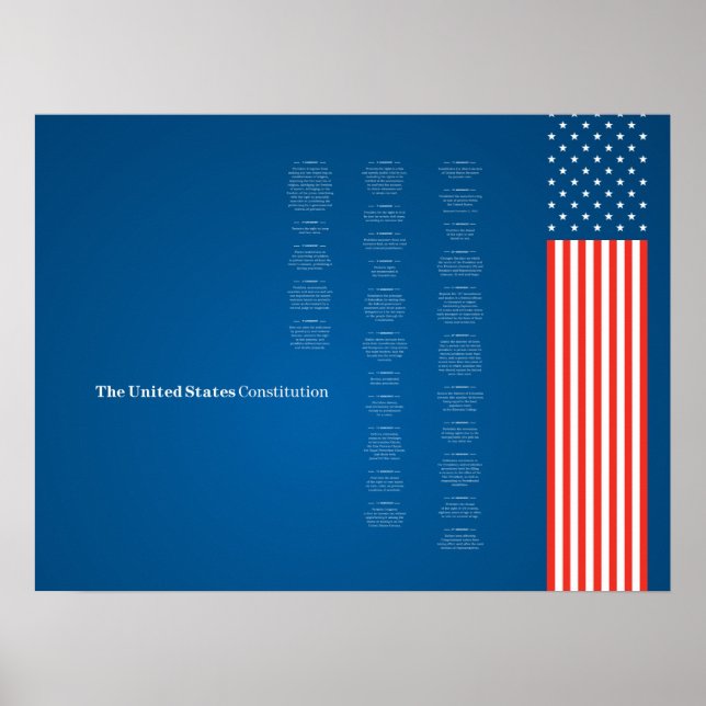 Póster Poster Econo USA Constiution American Flag (Frente)