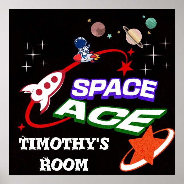 Póster Poster editable en la habitación de Space Ace (Frente)