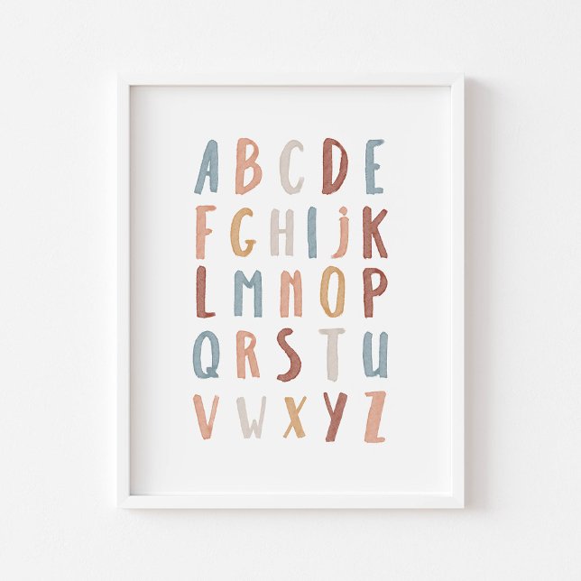 Póster Poster educativo Boho Alphabet (Subido por el creador)