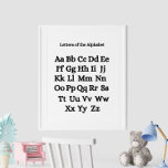 Póster Poster Educativo de Alfabeto Blanco y Negro<br><div class="desc">Presenta a tu hijo al mundo de las letras con el "Poster Educativo Alfabeto Blanco y Negro". Este poster elegante y elegante presenta todo el alfabeto en negrita y negro contra un fondo blanco limpio. El diseño minimalista asegura que cada letra se destaque claramente, lo que facilita que los jóvenes...</div>
