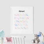 Póster Poster educativo del alfabeto escrito a mano<br><div class="desc">Presenta a tu hijo al alfabeto con un toque de creatividad usando el "Poster educativo del alfabeto escrito a mano". Este animado poster muestra cada letra del alfabeto en un estilo vibrante, escrito a mano, con un fondo colorido que hace que el aprendizaje sea divertido y atractivo. El diseño lúdico...</div>