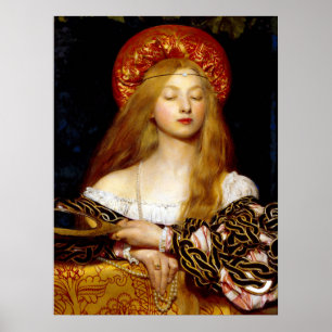 Póster Poster Edward Burne-Jones _ Jeune Femme