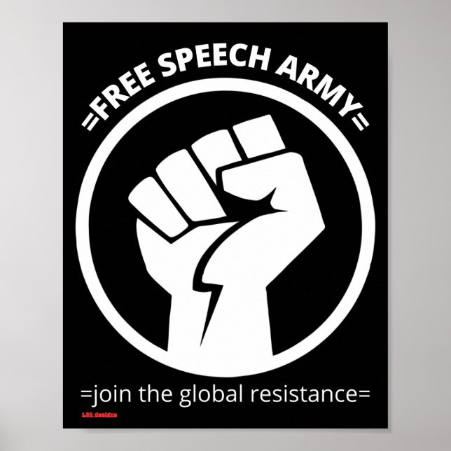 Póster poster "EJÉRCITO DE LIBERTAD DE EXPRESIÓN" (Frente)
