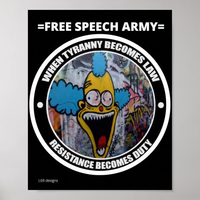 Póster poster "EJÉRCITO DE LIBERTAD DE EXPRESIÓN 3" (Frente)