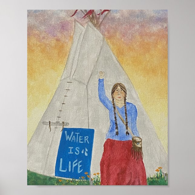 Póster poster "El agua es la vida" (Frente)