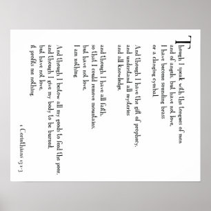 Póster POSTER - EL AMOR ES... 1 Corintios 13:1-3 (parte 1