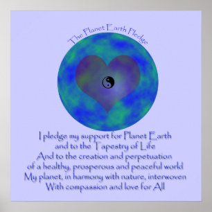 Póster Poster - el compromiso de la tierra del planeta