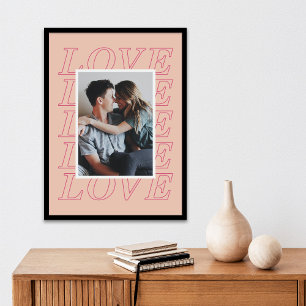 Póster Poster El día de San Valentín de tipografía de amo