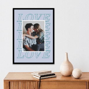 Póster Poster El día de San Valentín de tipografía de amo