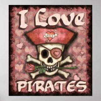 Póster Poster El día de San Valentín pirata