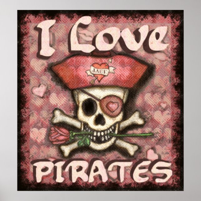 Póster Poster El día de San Valentín pirata (Frente)