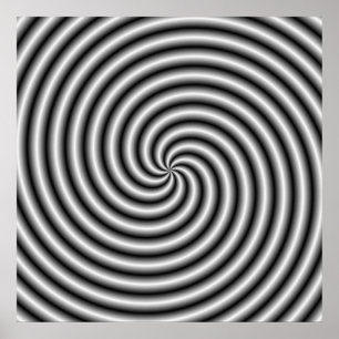 Póster Poster El Swirl en Blanco y Negro
