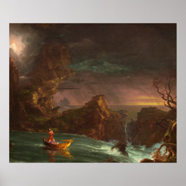 Póster Poster El viaje de la vida, Manhood, Thomas Cole (Frente)