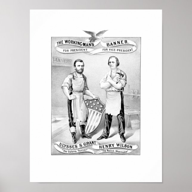 Póster Poster Electoral Grant Y Wilson - 1872 (Frente)