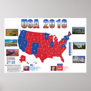 Póster POSTER electoral presidencial de Estados Unidos 20