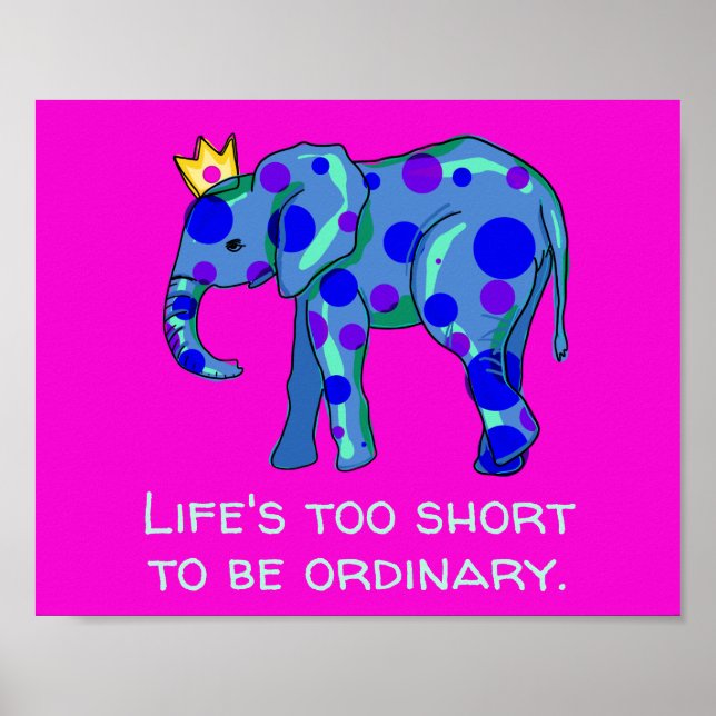 Póster Poster elefante único (Frente)