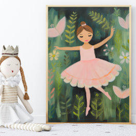 Póster Poster elegante Ballerina Nursery Wall Art