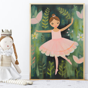 Póster Poster elegante Ballerina Nursery Wall Art