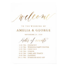 Poster elegante de escritura de tipografía dorada