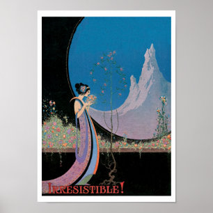 Póster Poster elegante del ~ de Nouveau