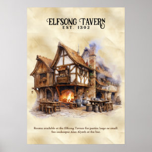 Póster Poster Elfsong Tavern - FanArt BG3