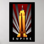 Póster Poster - Empire State Building Art Deco<br><div class="desc">Enmarcado o no,  este es un genial poster de arte deco del edificio Empire State listo para ser mostrado en su casa.</div>