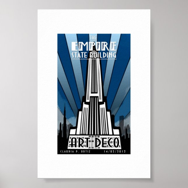 Póster Poster - Empire State Building Art Deco (Frente)