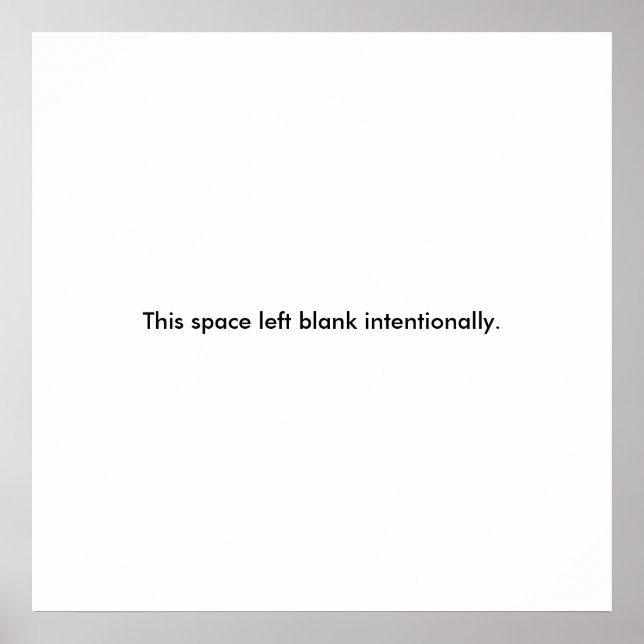 Póster Poster en blanco (Frente)