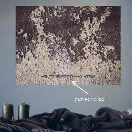 Póster Poster en blanco y negro abstracto (pared rota)