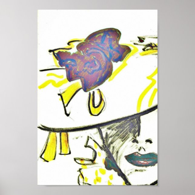 Póster Poster En El Ilustracion De Moda De Vogue (Frente)