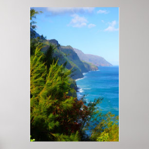 Póster Poster en el sendero de Kalalau