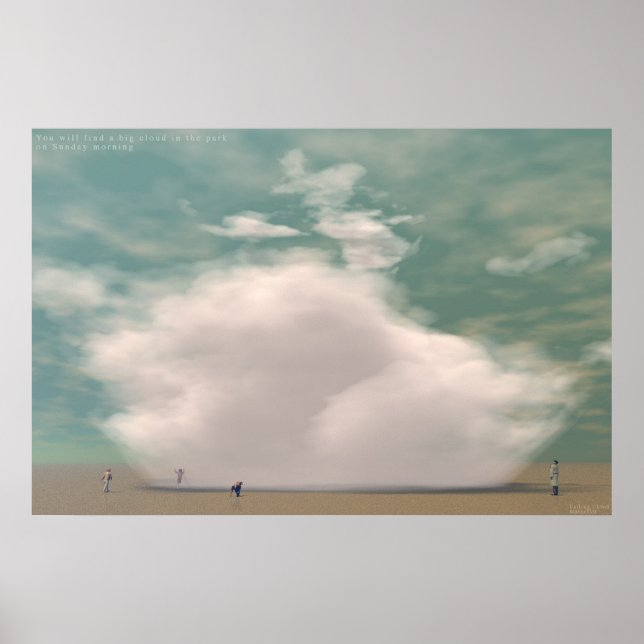 Póster Poster en la nube que cae (Frente)