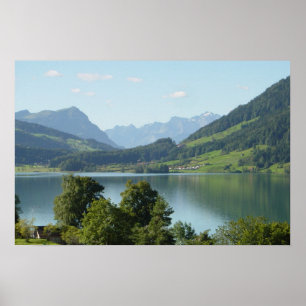 PÓSTER POSTER, EN LAS MONTAÑAS SUIZAS