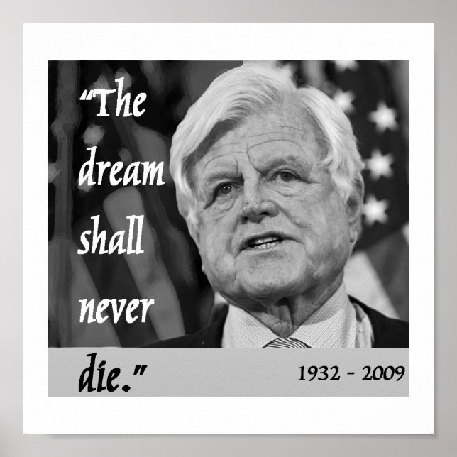 Póster poster en memoria de ted kennedy (Frente)