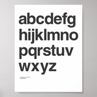 Póster Poster en minúscula de Helvetica