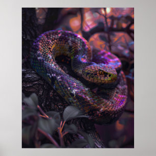 Póster Poster en rollo de color irrisorio oscuro viper ir