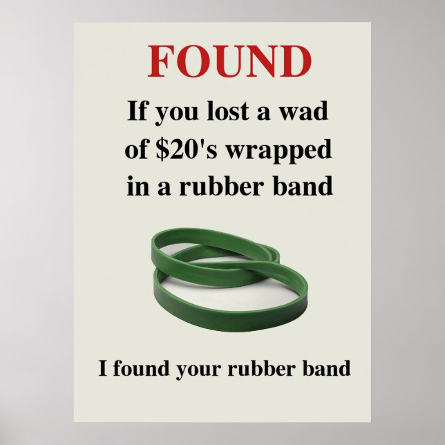 Póster Poster encontrado gracioso (Frente)