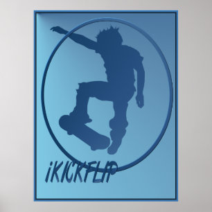 Póster poster enmarcado iKICKFLIP