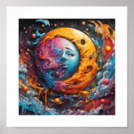 Póster Poster entrelazado de Sun y Moon