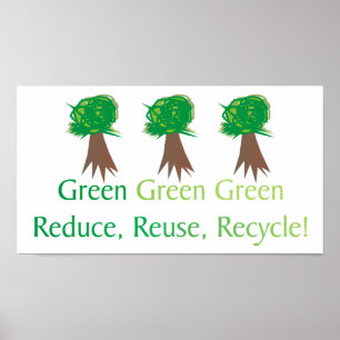 Póster Poster Enviro-amistoso verde
