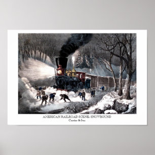 Póster Poster - ESCENA AMERICANA del FERROCARRIL: SITIADO