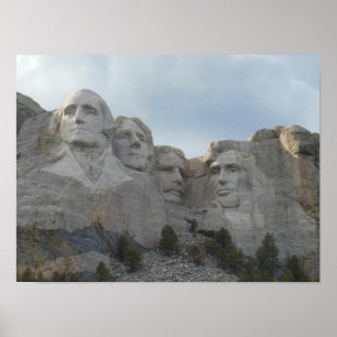 Póster Poster escénico del monte Rushmore