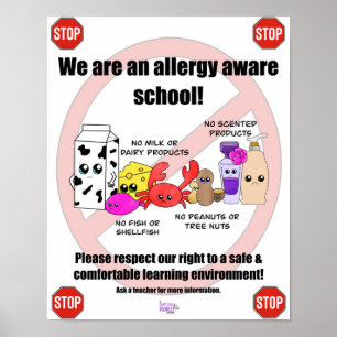 Póster Poster escolar Alergy Aware