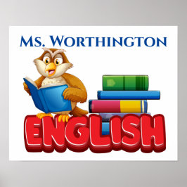 Póster Poster escolar - profesor de inglés